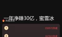 一年凈賺30億，蜜雪冰城有什么隱秘？