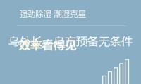 烏外長：烏方預(yù)備無條件?；鹬辽?0天